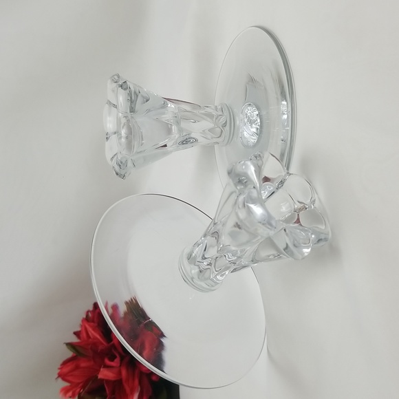 Heisey Sunflower Crystal Candle Holders - Picture 10 of 15